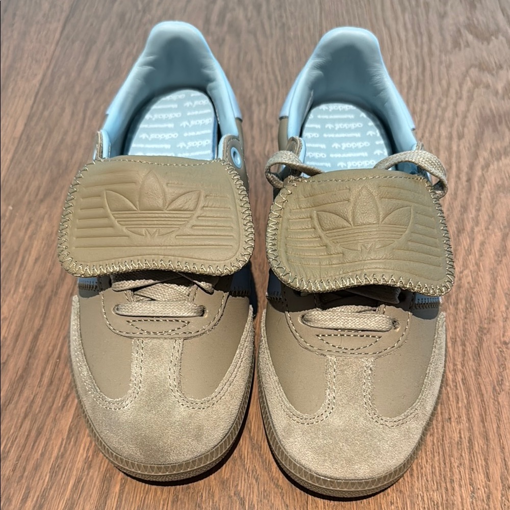 Adidas Brown Sneakers with Velcro Strap and Minimalist Design